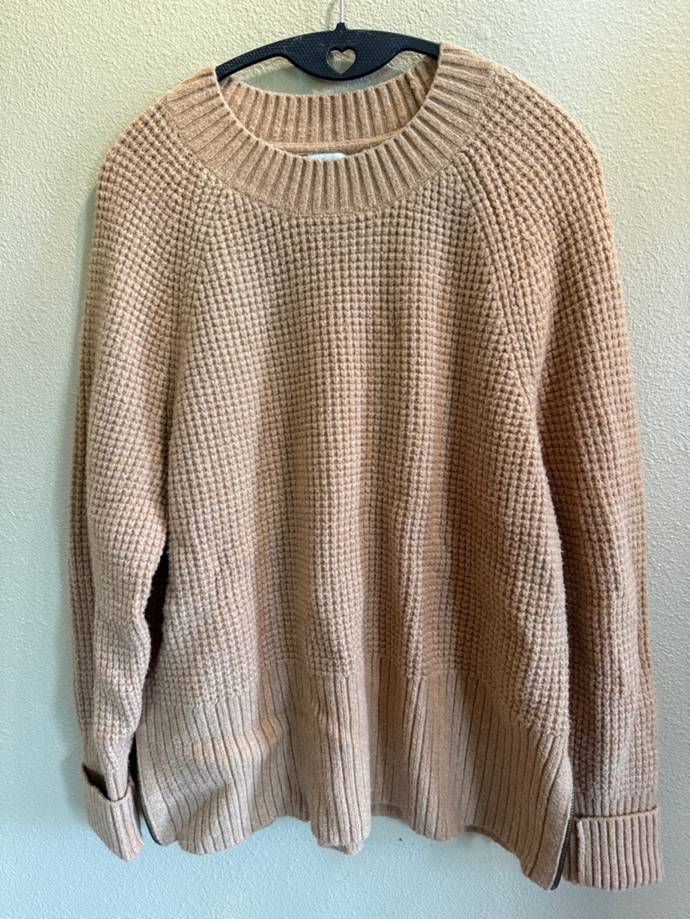 L.L. Bean SuperSoft Waffle Sweater - Honey